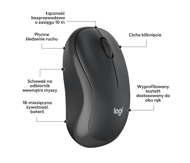 Logitech MK295 Silent Wireless grafitowy - 595519 - zdjęcie 11